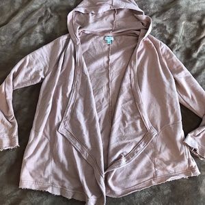 Sporty comfort cardigan.